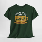 Meet Me At The Cozy Cup T-Shirt, flat lay