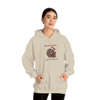 Model wearing the Sand Merle Great Dane Christmas Hoodie