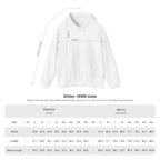 Gildan 18500 hoodie size chart in inches and centimetres