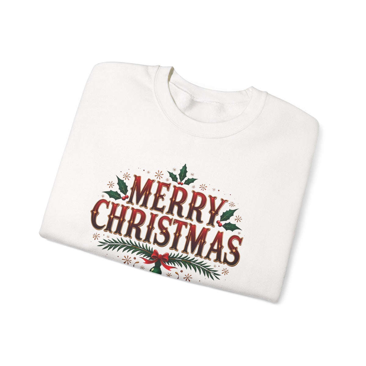 Merry Christmas Sweatshirt, folded