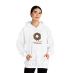 Woman wearing the Merry Christmas Teacher Crew Hoodie