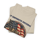 My Favorite Veteran Calls Me Dad T-Shirt, folded