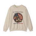 Sand My Favorite Veteran Calls Me Grandpa Sweatshirt, front view