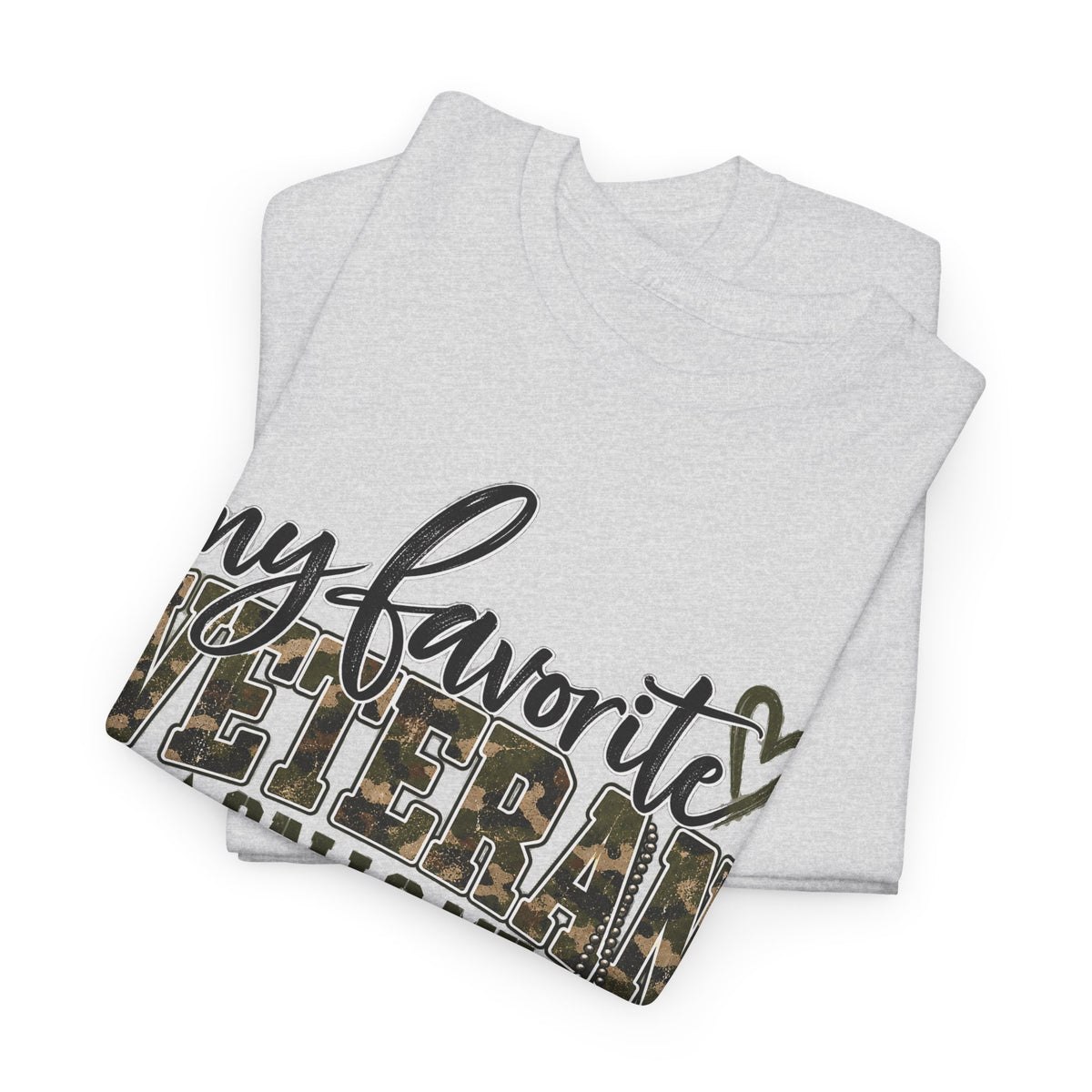 My Favorite Veteran Calls Me Mom T-Shirt, folded
