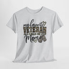 My Favorite Veteran Calls Me Mom T-Shirt, flat lay
