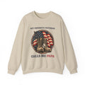 Sand My Favorite Veteran Calls Me Papa Sweatshirt, front view