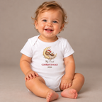 Baby wearing the White My First Christmas 2026 Baby Bodysuit