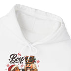 Nutcracker Dachshund Boop Christmas Hoodie, front collar close-up