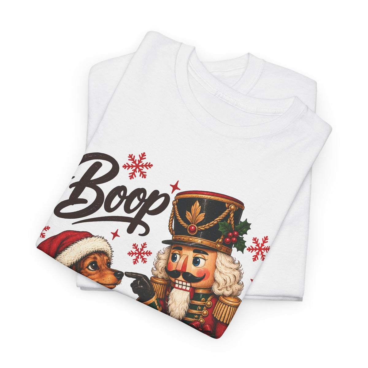 Nutcracker Dachshund Boop Christmas T-Shirt, folded