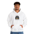 Man wearing the O Come Let Us Adore Him Christian Christmas Hoodie
