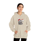 Model wearing the sand Otter Boop Christmas Hoodie