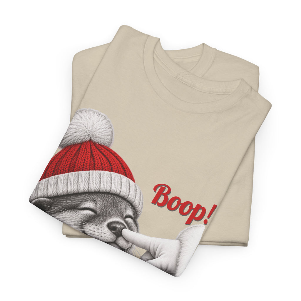 Otter Boop Christmas T-Shirt, folded