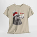 Otter Boop Christmas T-Shirt, flat lay
