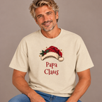 Man wearing the Sand Papa Claus T-Shirt with jeans