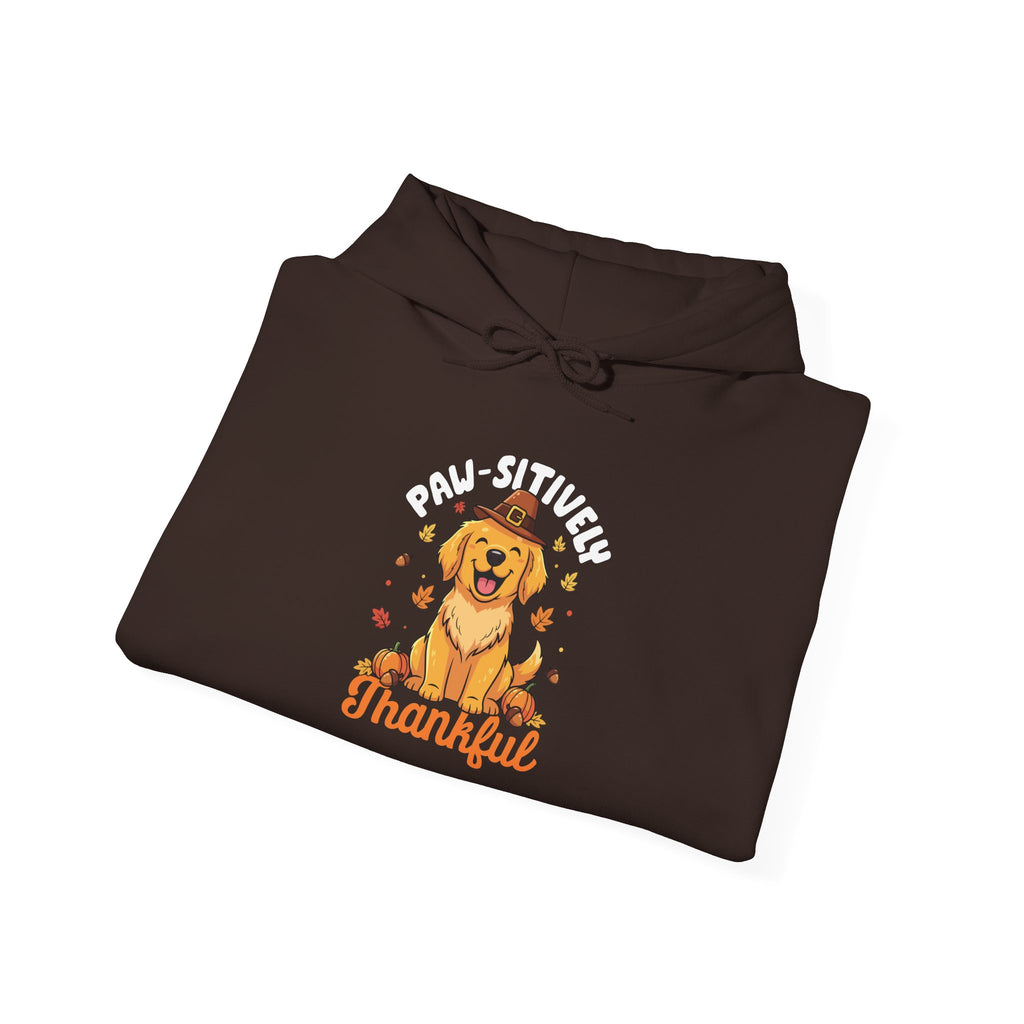 Paw-sitively Thankful Hoodie, folded