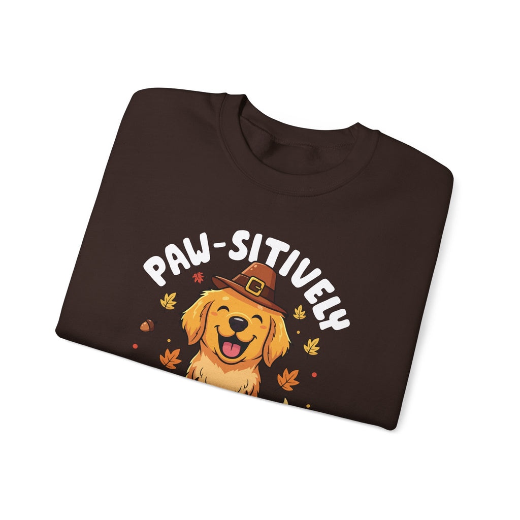 Paw-sitively Thankful Sweatshirt, folded