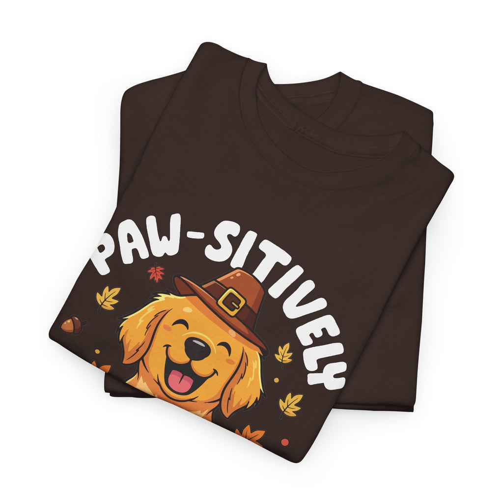 Paw-sitively Thankful T-Shirt, folded