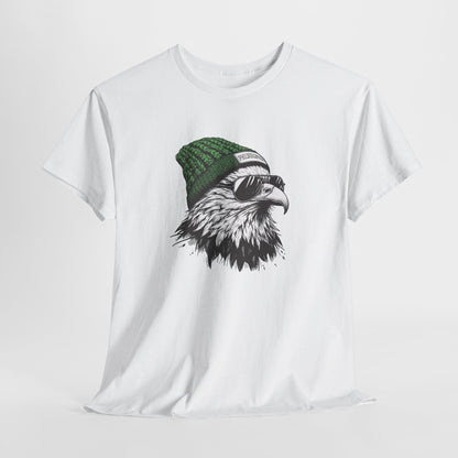 Philly eagle beanie t-shirt, flat lay