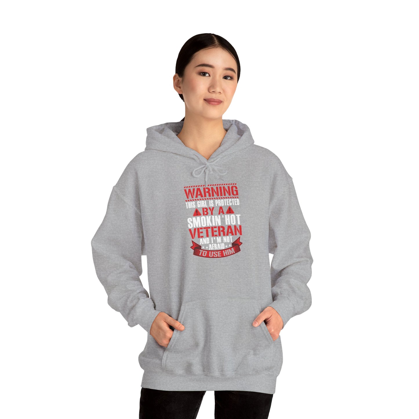 Protected By A Smokin' Hot Veteran hoodie, additional product view