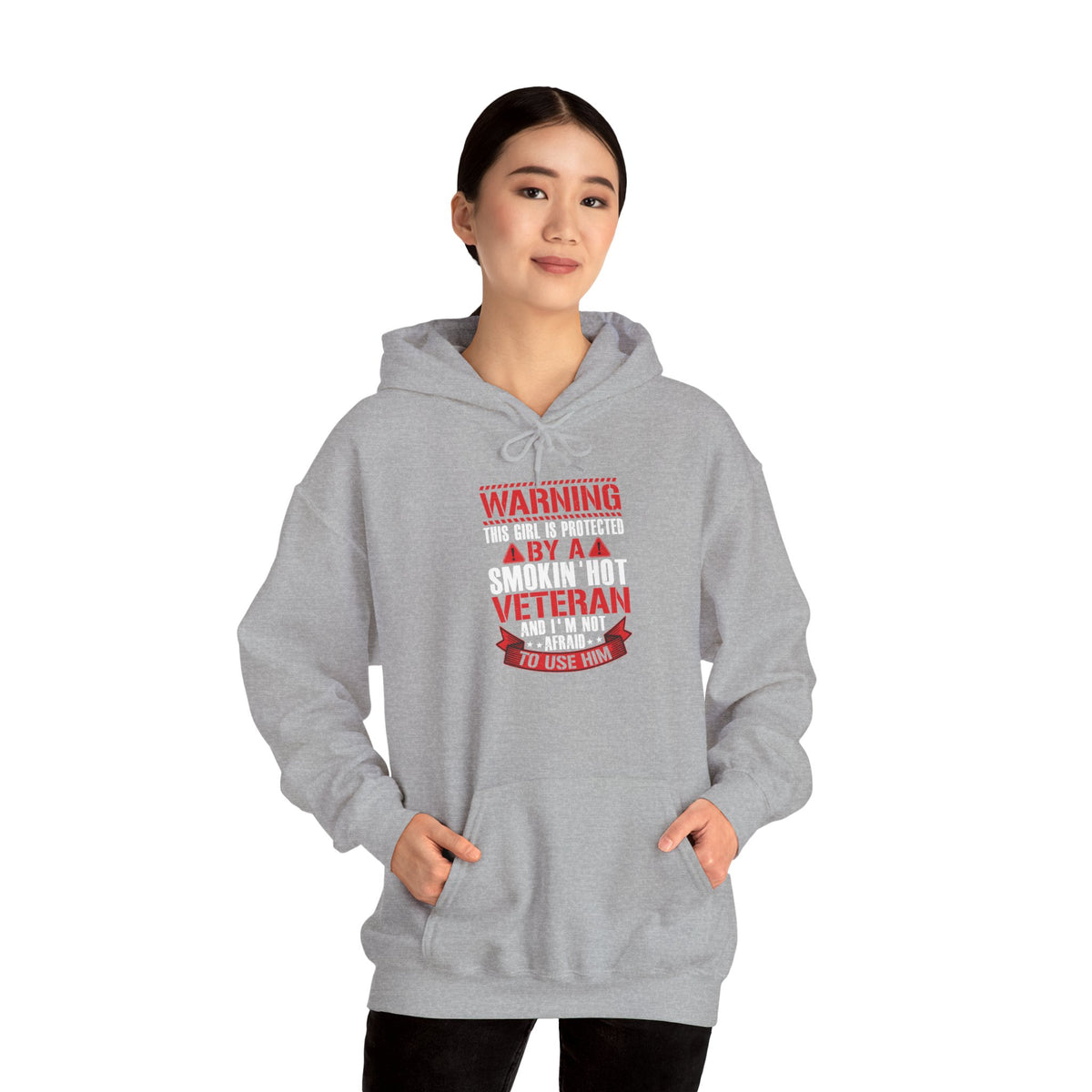 Protected By A Smokin' Hot Veteran hoodie, additional product view
