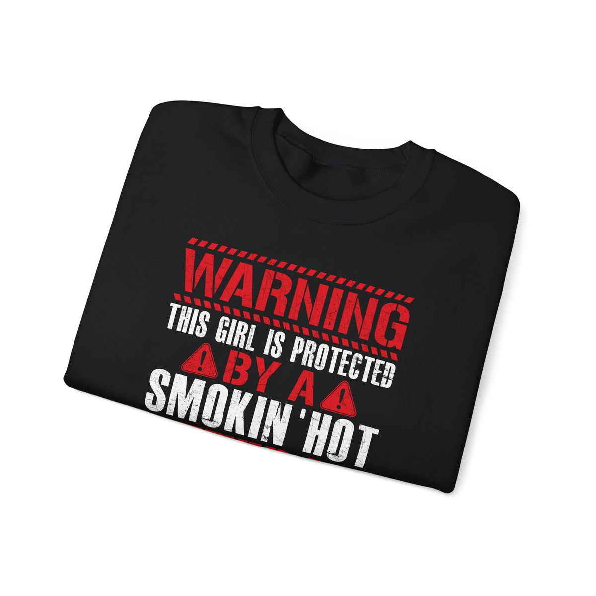 Protected By A Smokin' Hot Veteran sweatshirt, additional product view
