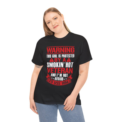 Protected By A Smokin' Hot Veteran t-shirt, additional product view