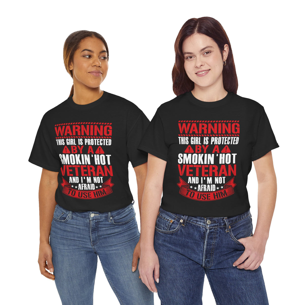 Protected By A Smokin' Hot Veteran t-shirt, additional product view