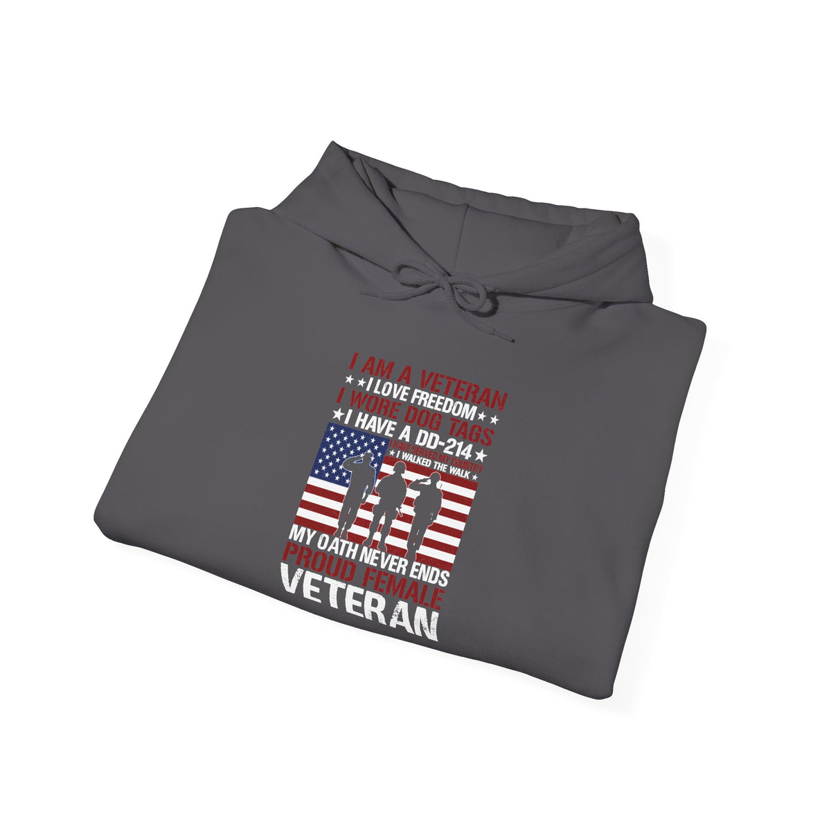 Proud Female Veteran My Oath Never Ends hoodie, additional product photo