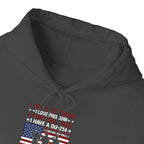 Proud Female Veteran My Oath Never Ends hoodie, hood and drawcord detail