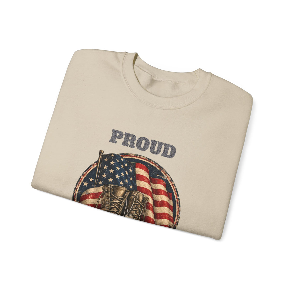 Proud Veteran Sweatshirt, folded