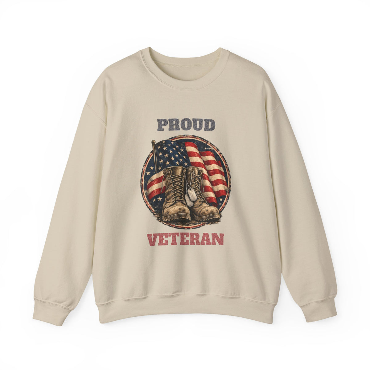 Sand Proud Veteran Sweatshirt, front view