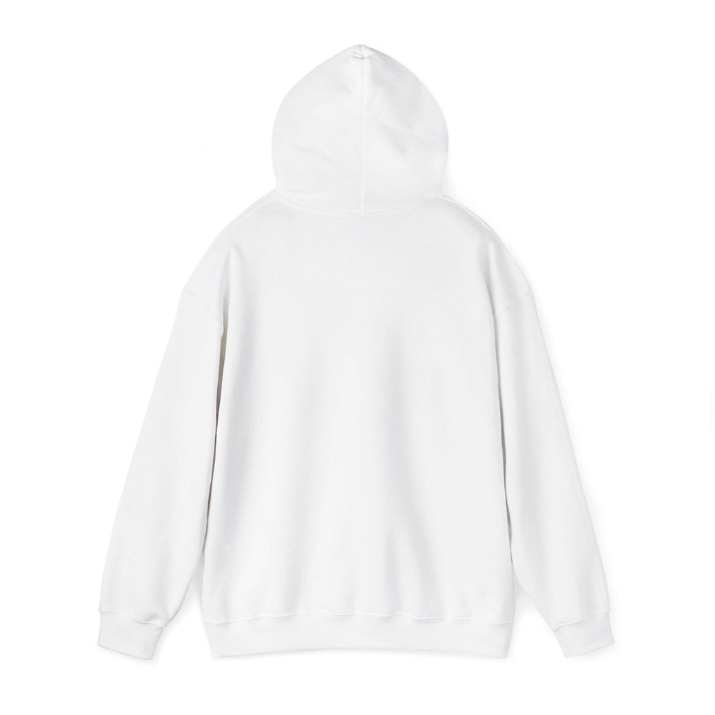 Reindeer Boop Christmas Hoodie, back view with the hood up