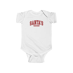 Santa's Favorite Varsity Christmas Baby Bodysuit