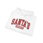 Santa's Favorite Varsity Christmas Hoodie, folded