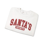 Santa's Favorite Varsity Christmas Sweatshirt, folded