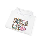 Scrub Life Nurse Hoodie, folded