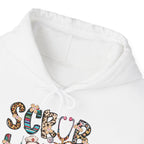 Scrub Life Nurse Hoodie, front collar close-up