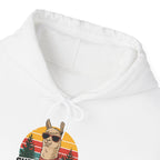 She's A Bad Momma Llama Hoodie, front collar close-up