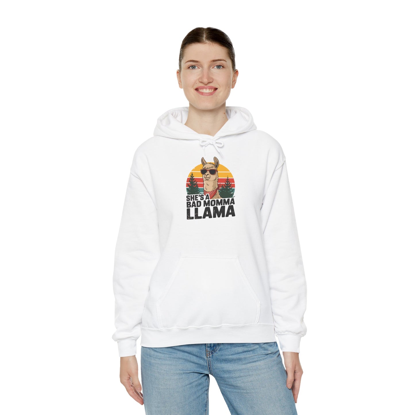 She's A Bad Momma Llama hoodie, additional product view