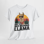 She's A Bad Momma Llama T-Shirt, folded