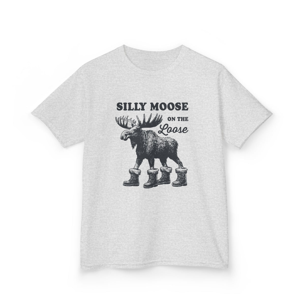 Ash Silly Moose On The Loose vintage moose kids t-shirt, front view