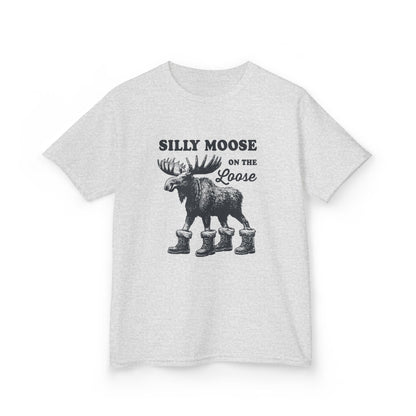 Ash Silly Moose On The Loose vintage moose kids t-shirt, front view