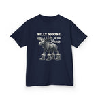 Navy Silly Moose On The Loose vintage moose kids t-shirt, front view