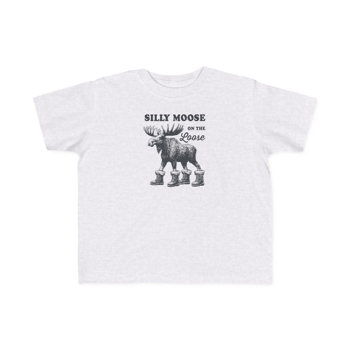 Ash Silly Moose On The Loose vintage moose toddler t-shirt, front view