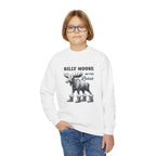 Boy wearing the Silly Moose On The Loose Youth Sweatshirt