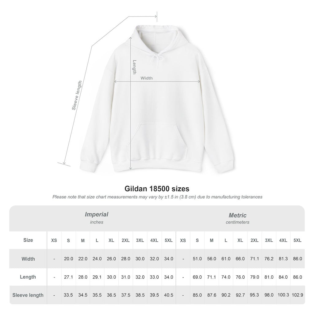 Size chart for the personalized Corgi Christmas hoodie, sizes S to 5XL