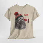 Sloth Boop Christmas T-Shirt, flat lay