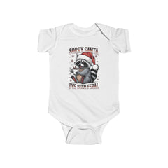 Sorry Santa I've Been Feral Raccoon Baby Bodysuit