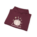 Thankful & Blessed Pumpkin Hoodie, folded