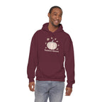 Model wearing the maroon Thankful & Blessed Pumpkin Hoodie